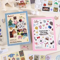 50 Sheets Retro Cartoon Sticker Book Paper Aesthetic Decals for Journaling Scrapbooking Laptop Water Bottle Planner Accessories