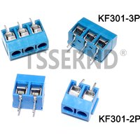 KF301 10PCS KF301-3P KF301-2P 5mm PCB Screw Terminal Block KF301 2 Pin 3 Pin Wire Connector Straight Needle Blue