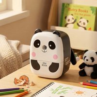 1pcs Cute Panda Manual Pencil Sharpener Hand Crank Pencil Cutter for Kids School Office Stationery