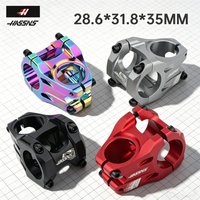 HASSNS MTB stem 35mm Short bike stem For DJ AM FR DH Aluminum Alloy titanium Red Purple Black MTB power bicycle handlebar stem