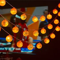Sports Basketball Theme Fairy String Light Garden Bedroom 1.5m 10LED Hanging Lights for Kids Birthday Baby Shower Party Decor