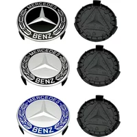 AQW Mercedes Benz wheel cap Car Wheel Center Caps Hub Caps ABS W176 W177 W204 W205 W212 W213 W206 X156 X253 W117 CLA CLS / 4PCS
