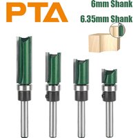4PCS 6mm 6.35mm Shank Cutter Router Bit Trimming Woodworking Milling Cutter Dual Blades