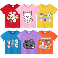 Kpop ENHYPEN Children T-shirt Girl Boy Cotton Short Sleeves Anime Cartoon Tees Fashion Round Neck T Shirt Kid Summer Clothes New