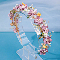 Handmade Leaf Flower Headband Hairband Tiara For Women Party Bridal Wedding Hair Accessories Jewelry Headband Hairband Tiara