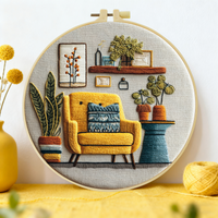 1pc 20X20CM/15X15CM 7.87/6.3inch Sofa Embroidery Starter Kit DIY kit DIY embroidery kit manualidades Set for Beginner
