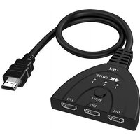 3 Port HDMI-compatible KVM Video Switcher 4K 3D 1080P 3 Input 1 Output Hub For HDTV DVD Xbox PS3 PS4