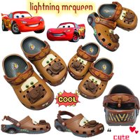 Lightning McQueen and Mater Anime Merchandise Cartoon Lovely Slippers Couples Summer Comfortable Breathable Beach Flip-Flops