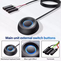 Computer Desktop Switch LED Lights PC Motherboard External Start Power On/Off Button Extension Cable For Home Office