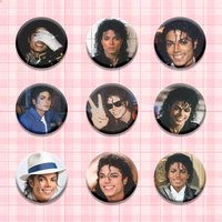 King of Pop M-Michael Jackson Button Pins Backpack Clothing Decor Brooch Badge Jewelry Gifts for Kids