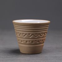 Saudi Arabian Coffee Cup Small Vintage Coarse Ceramic Concentrated Latte Cup Creative Antique Ceramic Afternoon Tea Cup