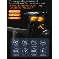 AliExpress cycle zone Wireless Remote Bike Turn Signal Rear Light Rechargeable Wireless LED Lamp MTB Bike Warning Taillight for Night Riding Safety