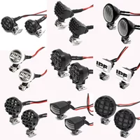 round Roof LED Headlights Spotlight Upgrade Kit with Bracket for 1/10 Scale Crawler Traxxas TRX4 Axial SCX10I YK4082 Tamiya