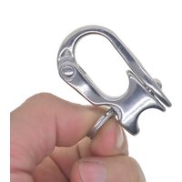 314 stainless steel 2 inches sweden nautical pull lock carabiner shackle connector DIY Marine boat ship lanyard links