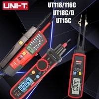 UNI-T Voltage Testers Phase Sequence Continuity Voltage Detector LCD Display Auto Range IP65 Waterproof Meter UT18C UT18D UT15C