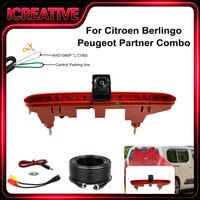 Caméra de recul AHD 1080P pour feux de stop de voiture, compatible avec Citroën Berlingo Peugeot Partner II 2008-2016, caméra de recul étanche.