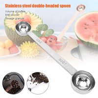 Double Side Measuring Spoon Stainless Steel Coffee Scoop Tablespoon Tool
