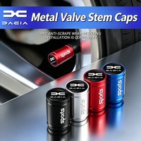 4Pcs Alloy Car Valve Cap Wheel Valves Dust Cover Tire Accessories / Keychain For Dacia Sandero Stepway Duster Logan MCV Jogger