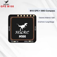 HGLRC M100-5883 M10 GPS Module Compass Ceramic Antenna LED 21x21mm for FPV Long Range RC Airplane Drone