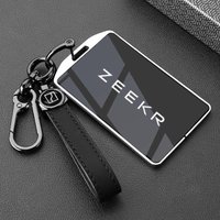 Car Accessories NFC Card Zinc Alloy TPU Key Cover Case Holder Chain For Zeekr 7X 009 007 001 Key Protector Interior Styling