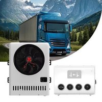 White 12V DC Split Air Conditioner with Remote Control, Heavy Duty Sleeper AC for RV Truck Camper Van