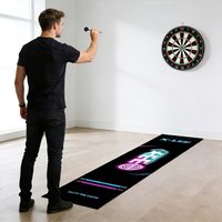 VIKAMA Neon Cyber Darts Special Floor Covering Anti-slip Dart Throwing Line Floor Mat Home Game Room Decoration