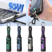 USB C Fast Charging Cable with LED Display Compatible With All Models 65W 4 in 1 Digital Display Super Fast Charging Keychain