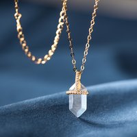 Moonstone S925 Sterling Silver Pendant Necklace for Women Faceted Zircon Micro Pave Healing Gifts Jewelry Engagement Ring