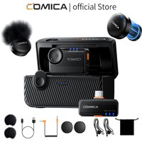 COMICA Vimo Me Wireless Lavalier Lapel Microphone for Camera Smartphone 48KHz/24Bit Noise Cancellation for Vlog Live Interview