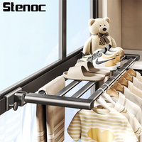 Versatile Foldable Clothes Hanging Rack Clothes Drying Rack Space-Saving Laundry Punch-Free Indoor Balcony Home Drying Clothes