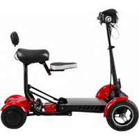 Adult Electric Scooter Foldable Two Seater For Elderly Disabled Dual Motor 500W Mobility Scooter 4 Wheels With Basket