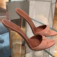 Nightclub Sexy Thin High Heel Women Slippers Fashion Open Toe Slip On Slides Ladies Elegant Stripper Party Sandalias
