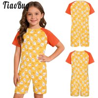 Kids Boys Girls Special Needs Adaptive Clothing Jumpsuit Ideal for Wearing All Day Short Sleeve Print Zipper Anti-Strip Rompers