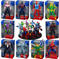 4 inches Original ZD Action Figure Toy Iron Man Scarlet Spider Miles Morales Spider-Man Venom Gwen Anime Movable Doll Model Gift