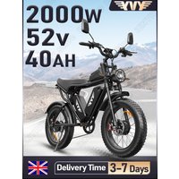 AliExpress NONE YVY C20 MAX Electric Bike Dual Motor 2000W 52V40AH Battery Waterproof Motorcycle Electric Bicycle 20