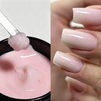 HL 20g Nails Gel Builder Nalil Tpo Free Self Leveling Gel for Nail Extension Construction Pink Shade LED Gel