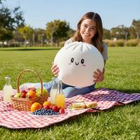 Large Steamed Bun Squeeze Toy Big Squishies Anti Stress Reliever Fidget Toy for Adults Kids Birthday Gift Soft Food Pillow Decor