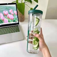 New 800ML Water Bottle With Tea filter Clear Drinking Cup High Temperature Resistance Portable Sippy Cup Office