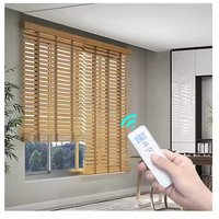 Tuya Motorized Classic Wood Horizontal Office Window Venetian Blinds Traditional Built-in Design Plain Technique For Home Decor