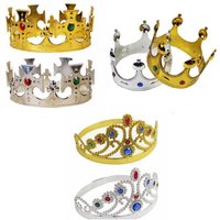 Fashion King Costume Accessory Jewelry Princess's Crowns Men's Crown Round Tiaras Gold Crown Toy