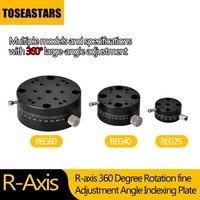 R-axis 360 Degree Rotation fine Adjustment Angle Indexing Plate Rotary Sliding Table Manual Precision Adjust Angle Platform