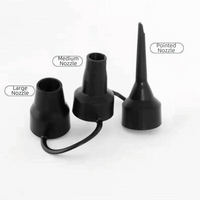 Plastic Material Air Pump Nozzles 3 Sizes Portable Design Inflator Adaptor Quick Deflate Dual Head Replacement Nozzles Beach