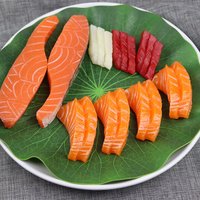 Food Display Props Hotel Restaurant Store Shop Decoration Fake Simulation Sushi Salmon Tuna Fish Block Portion Slices Model