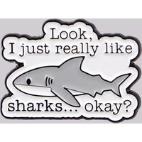 Funny Shark Enamel Pin Cartoon Brooch Pines Lapel Pins Quote Badge on Backpack Clothing Accessories Fashion Jewelry Friends Gift