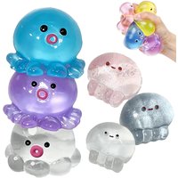 Jellyfish Squishy Kawaii Animal Sea Toy Stress Relief Soft Slow Rising Sensory Fidget Toy Anxiety Pull Focus Desk Accessory Gift