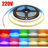 Led Strip COB 220V High Brightness 5m 10m 20m 50m Flexible Light Tape with IC Rectifier 230V 240V AC 240LED/m Linear Lighting