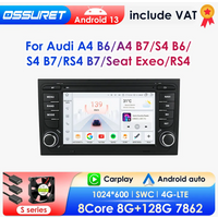 2 din android auto stereo multimedia player für audi a4 b6 2012-2015 s4 b7 rs4 sitz exeo autoradio gps navi carplay android auto