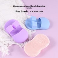 Soft Silicone Finger Brush for Nose Pore Cleanser Blackhead Remover Face Wash Tool Gentle Facial Cleansing Brush for Skin Care