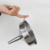 Wide Mouth Metal Canning Funnel, Kitchen Oil Wine Beer Liquid Transfer Funnel Household Bar Accessories