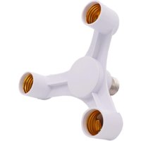 E27 to E27 Extended LED Bulb Socket 3 In 1 Bulbs Splitter Adapter Lamp Holder Plug-and-play Enhancing Lighting Lamp Bulbs Socket